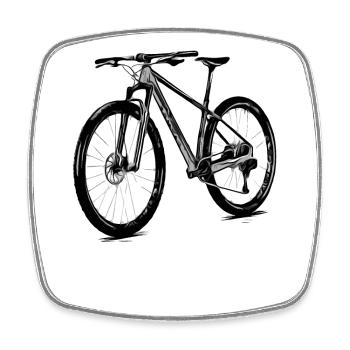 Fahrrad Rennräder Radfahren 29er Mountainbike - Viereckiger Kühlschrankmagnet - Weiß - Vorne