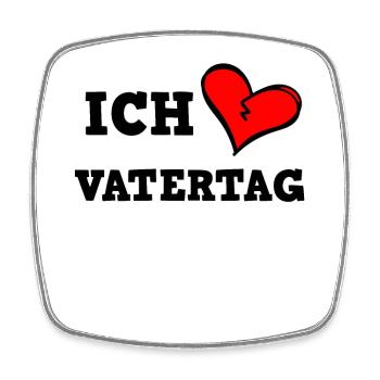 Ich liebe Vatertag - Viereckiger Kühlschrankmagnet - Weiß - Vorne