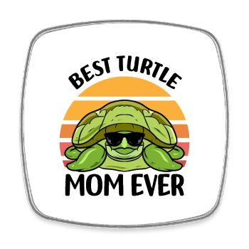 Turtle - Square fridge magnet - white - Front