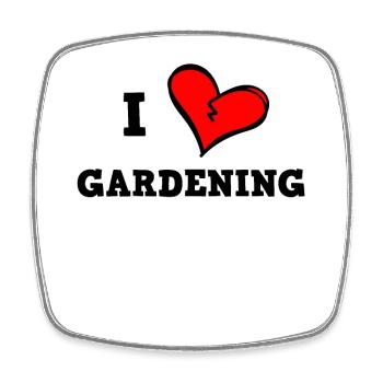 Ich liebe Gartenarbeit - Viereckiger Kühlschrankmagnet - Weiß - Vorne
