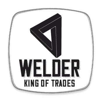 Welder saying for proud metal workers and - Square fridge magnet - white - Front