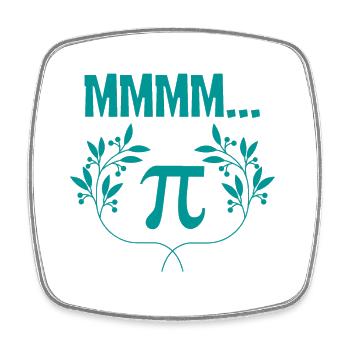 Mmmm Pi Mathematik Wissenschaft Geek Pi Tag - Viereckiger Kühlschrankmagnet - Weiß - Vorne