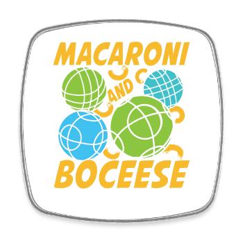 Petanque Petanque Boccia Bocce Boule für einen - Viereckiger Kühlschrankmagnet - Weiß - Vorne