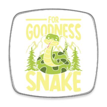 For Goodness Snake - Viereckiger Kühlschrankmagnet - Weiß - Vorne