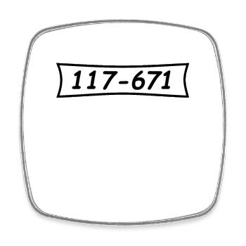 Panzerknacker number 117 671 - Square fridge magnet - white - Front
