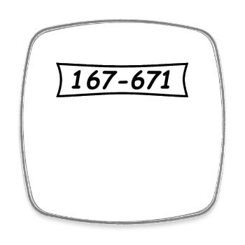 Panzerknacker Nummer 167 671 - Viereckiger Kühlschrankmagnet - Weiß - Vorne