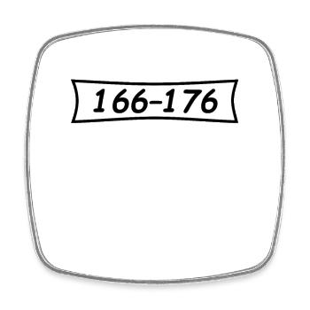 Panzerknacker number 166 176 - Square fridge magnet - white - Front