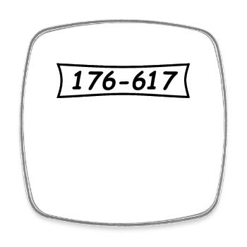 Panzerknacker number 176 617 - Square fridge magnet - white - Front