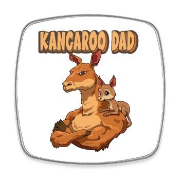 Kangaroo Dad für Papas - Viereckiger Kühlschrankmagnet - Weiß - Vorne