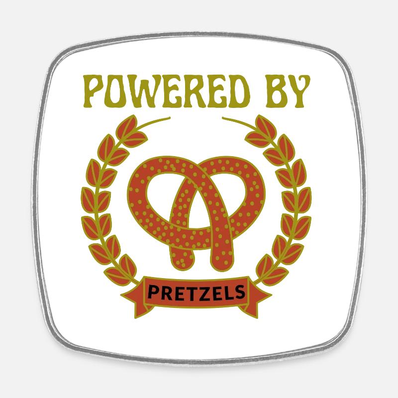 Propulsé par bretzels, Journée nationale du bretzel - Magnet carré - blanc