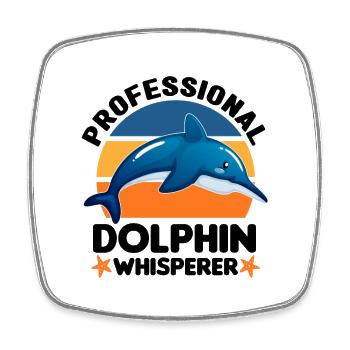 Marine biologists - Square fridge magnet - white - Front