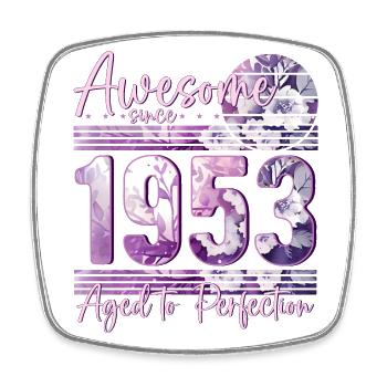 1953 Naissance femme d’anniversaire - Magnet carré - blanc - Devant