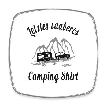 Wohnwagen Camper Camping - Viereckiger Kühlschrankmagnet - Weiß - Vorne