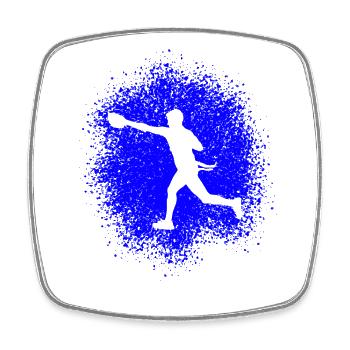 American Flag Football Players Men - Square fridge magnet - white - Front