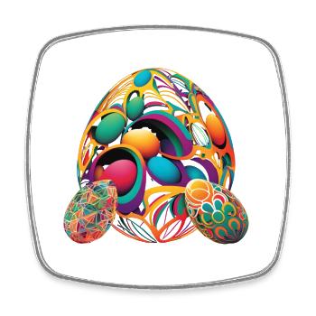 Eine abstrakte Interpretation von tollen Easter Eggs - Viereckiger Kühlschrankmagnet - Weiß - Vorne