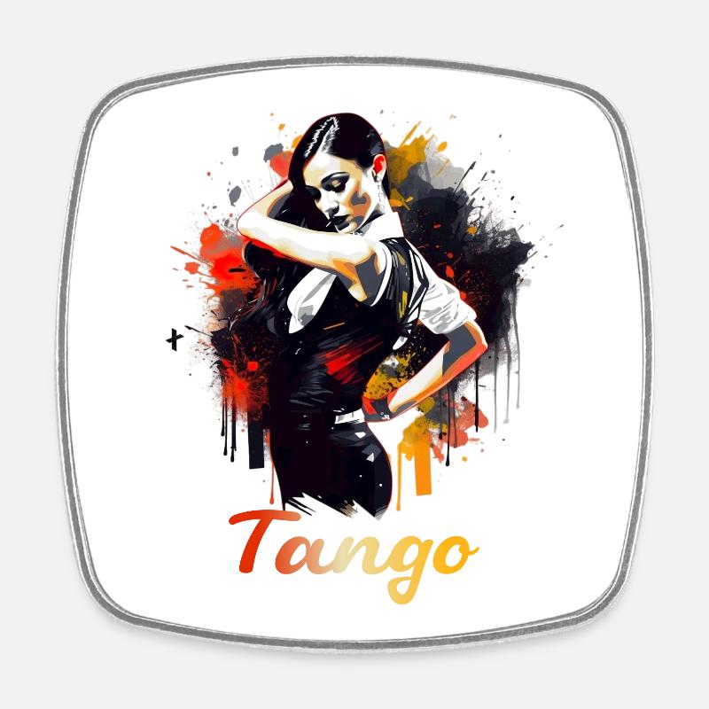 Tango Tanz für einen Tango Tänzer Tänzerinnen - Viereckiger Kühlschrankmagnet - Weiß