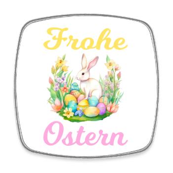 Frohe Ostern Hase Osterei für einen Osterhasen - Viereckiger Kühlschrankmagnet - Weiß - Vorne