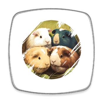 Meerschweinchen Meerschwein für einen - Viereckiger Kühlschrankmagnet - Weiß - Vorne