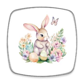 Frohe Ostern Hase Osterei für einen Osterhasen - Viereckiger Kühlschrankmagnet - Weiß - Vorne