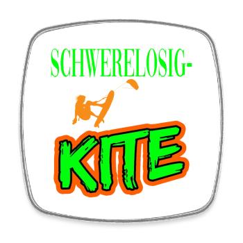 Schwerelosigkeit Kitesurfen Kiten für Kiter - Viereckiger Kühlschrankmagnet - Weiß - Vorne