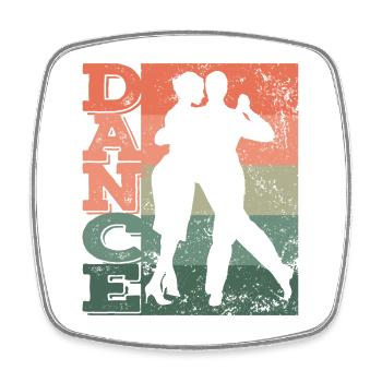 Tango Argentino Milonga Vals Tango - Viereckiger Kühlschrankmagnet - Weiß - Vorne