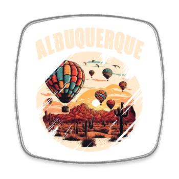Albuquerque New Mexico Heißluftballon - Viereckiger Kühlschrankmagnet - Weiß - Vorne