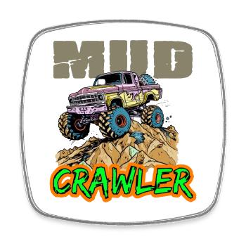 Offroad Racing für Offroad Fans - Viereckiger Kühlschrankmagnet - Weiß - Vorne