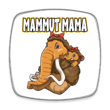 Mammut Mama für Mutti Mutter - Viereckiger Kühlschrankmagnet - Weiß - Vorne