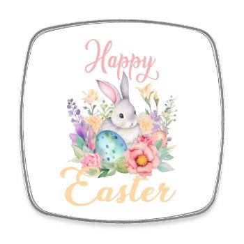 Frohe Ostern Hase Osterei für einen Osterhasen - Viereckiger Kühlschrankmagnet - Weiß - Vorne