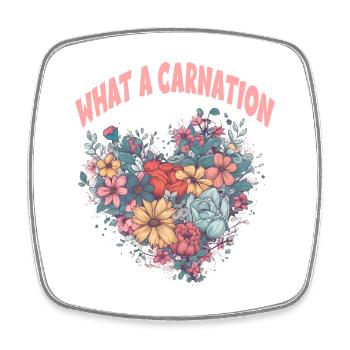What A Carnation für eine Floristin - Viereckiger Kühlschrankmagnet - Weiß - Vorne