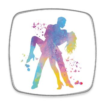 Salsero Und Salsera Salsa-festival - Viereckiger Kühlschrankmagnet - Weiß - Vorne