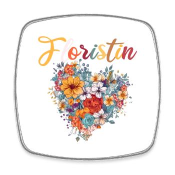 Floristin für eine Floristin - Viereckiger Kühlschrankmagnet - Weiß - Vorne