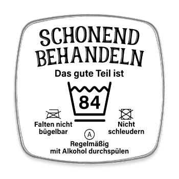 84. Geburtstag Schonend Behandeln 84 Teil Ist 84 - Viereckiger Kühlschrankmagnet - Weiß - Vorne