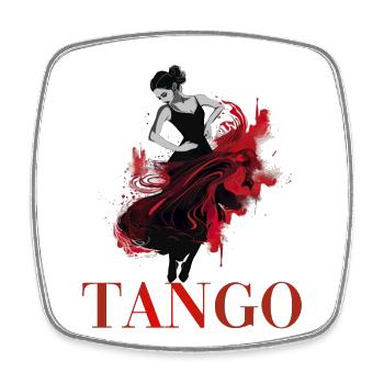 Tango Tanz für einen Tango Tänzer Tänzerinnen - Viereckiger Kühlschrankmagnet - Weiß - Vorne