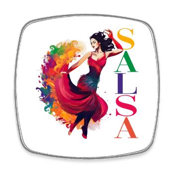 Salsa Tanz Kubanischer Tanz Kuba Urlaub - Viereckiger Kühlschrankmagnet - Weiß - Vorne