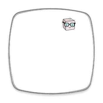 Süßer Zucker Zuckerwürfel Pocket Design - Viereckiger Kühlschrankmagnet - Weiß - Vorne