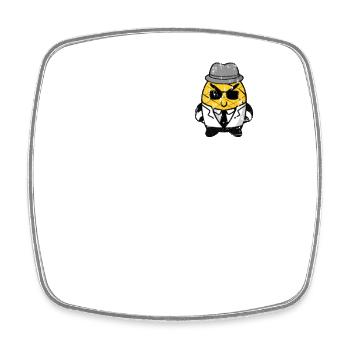 Akaii Pineapple mignon dans Gangster Pocket Grunge - Magnet carré - blanc - Devant