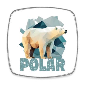 Eisbär Polarbär Naturschutz Klima - Viereckiger Kühlschrankmagnet - Weiß - Vorne