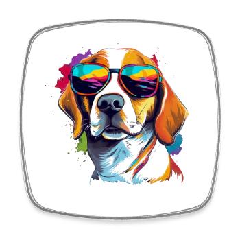 Beagle Hund Hunderasse für ein Beagle Frauchen - Viereckiger Kühlschrankmagnet - Weiß - Vorne