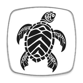 Sea turtle - Square fridge magnet - white - Front