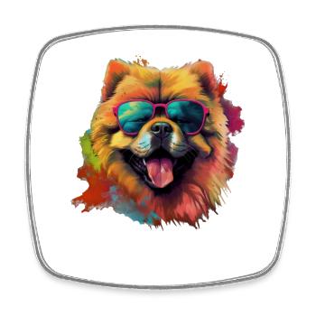 Chow Chow Hund Chinesische Hunderasse - Viereckiger Kühlschrankmagnet - Weiß - Vorne