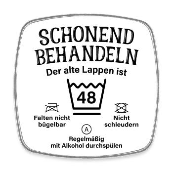 48. Geburtstag Schonend Behandeln Alte Lappen 48 - Viereckiger Kühlschrankmagnet - Weiß - Vorne