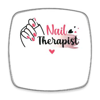 Nageltherapeutin Lustig Nailart Nail Tech - Viereckiger Kühlschrankmagnet - Weiß - Vorne