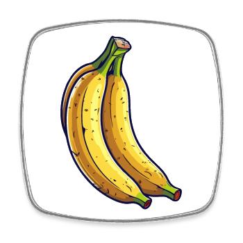 Bananas - Square fridge magnet - white - Front
