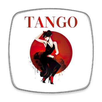 Tango Tanz für einen Tango Tänzer Tänzerinnen - Viereckiger Kühlschrankmagnet - Weiß - Vorne