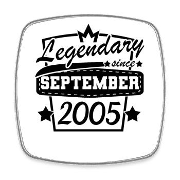 Légendaire depuis septembre 2005 Rétro - Magnet carré - blanc - Devant