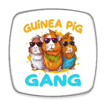 Guinea Pig Gang für eine Meerschweinchen - Viereckiger Kühlschrankmagnet - Weiß - Vorne