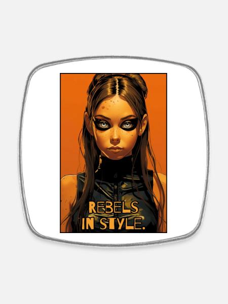 Rebelle dans le style: Alternative girls - Magnet carré - blanc