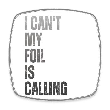 Wing Foil Wingsurfing Foil Wing - Square fridge magnet - white - Front