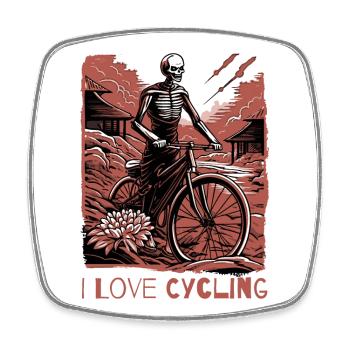 J’adore faire du vélo - Magnet carré - blanc - Devant